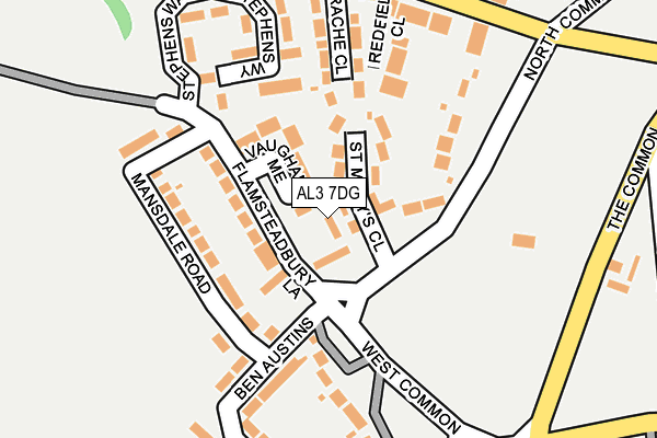 AL3 7DG map - OS OpenMap – Local (Ordnance Survey) AL3 7DG map - OS OpenMap – Local (Ordnance Survey)