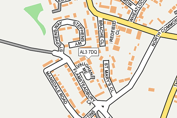 AL3 7DQ map - OS OpenMap – Local (Ordnance Survey) AL3 7DQ map - OS OpenMap – Local (Ordnance Survey)