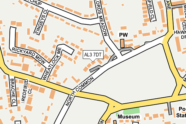 AL3 7DT map - OS OpenMap – Local (Ordnance Survey) AL3 7DT map - OS OpenMap – Local (Ordnance Survey)