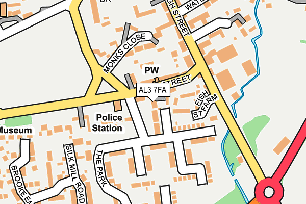 AL3 7FA map - OS OpenMap – Local (Ordnance Survey) AL3 7FA map - OS OpenMap – Local (Ordnance Survey)