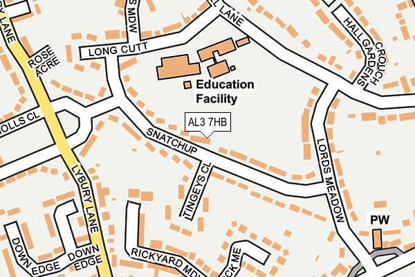 AL3 7HB map - OS OpenMap – Local (Ordnance Survey) AL3 7HB map - OS OpenMap – Local (Ordnance Survey)