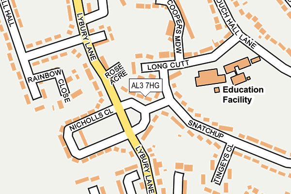 AL3 7HG map - OS OpenMap – Local (Ordnance Survey) AL3 7HG map - OS OpenMap – Local (Ordnance Survey)