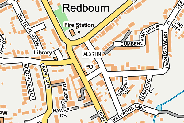 AL3 7HN map - OS OpenMap – Local (Ordnance Survey) AL3 7HN map - OS OpenMap – Local (Ordnance Survey)