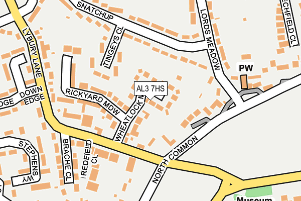 AL3 7HS map - OS OpenMap – Local (Ordnance Survey) AL3 7HS map - OS OpenMap – Local (Ordnance Survey)