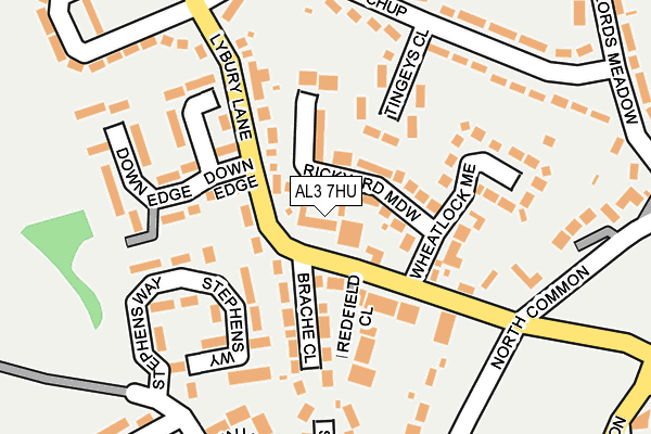 AL3 7HU map - OS OpenMap – Local (Ordnance Survey) AL3 7HU map - OS OpenMap – Local (Ordnance Survey)