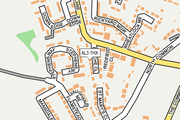 AL3 7HX map - OS OpenMap – Local (Ordnance Survey) AL3 7HX map - OS OpenMap – Local (Ordnance Survey)