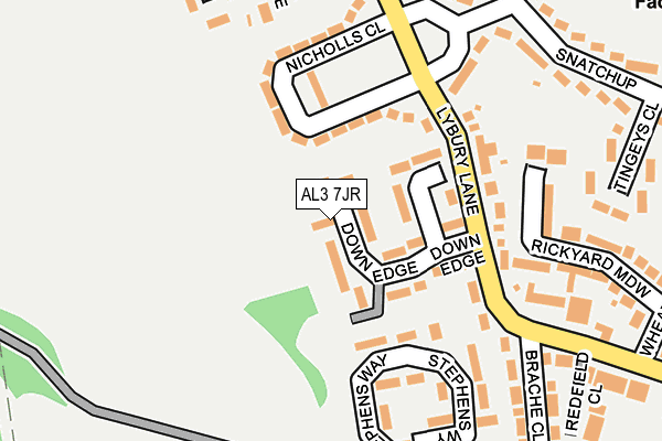 AL3 7JR map - OS OpenMap – Local (Ordnance Survey) AL3 7JR map - OS OpenMap – Local (Ordnance Survey)