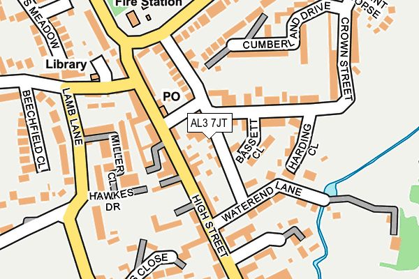 AL3 7JT map - OS OpenMap – Local (Ordnance Survey) AL3 7JT map - OS OpenMap – Local (Ordnance Survey)