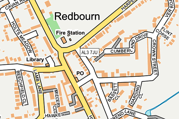 AL3 7JU map - OS OpenMap – Local (Ordnance Survey) AL3 7JU map - OS OpenMap – Local (Ordnance Survey)