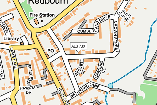 AL3 7JX map - OS OpenMap – Local (Ordnance Survey) AL3 7JX map - OS OpenMap – Local (Ordnance Survey)
