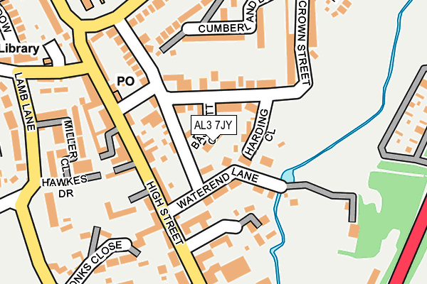 AL3 7JY map - OS OpenMap – Local (Ordnance Survey) AL3 7JY map - OS OpenMap – Local (Ordnance Survey)