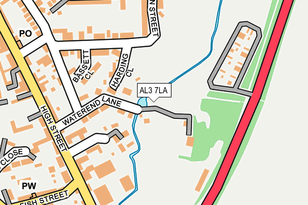 AL3 7LA map - OS OpenMap – Local (Ordnance Survey) AL3 7LA map - OS OpenMap – Local (Ordnance Survey)
