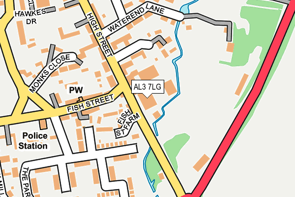 AL3 7LG map - OS OpenMap – Local (Ordnance Survey) AL3 7LG map - OS OpenMap – Local (Ordnance Survey)