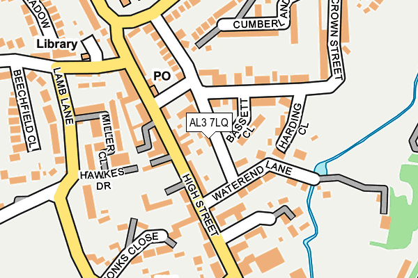 AL3 7LQ map - OS OpenMap – Local (Ordnance Survey) AL3 7LQ map - OS OpenMap – Local (Ordnance Survey)