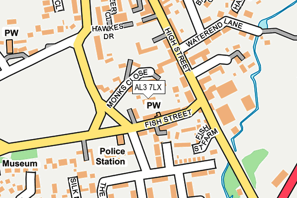 AL3 7LX map - OS OpenMap – Local (Ordnance Survey) AL3 7LX map - OS OpenMap – Local (Ordnance Survey)