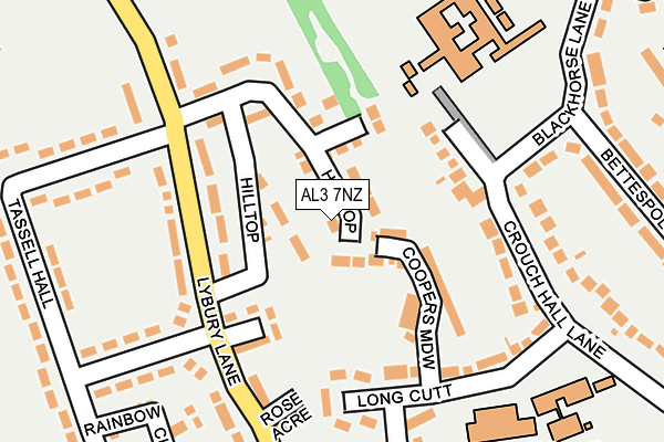 AL3 7NZ map - OS OpenMap – Local (Ordnance Survey) AL3 7NZ map - OS OpenMap – Local (Ordnance Survey)
