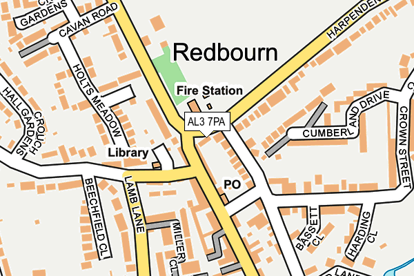 AL3 7PA map - OS OpenMap – Local (Ordnance Survey) AL3 7PA map - OS OpenMap – Local (Ordnance Survey)