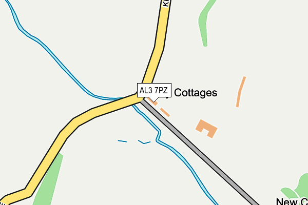 AL3 7PZ map - OS OpenMap – Local (Ordnance Survey) AL3 7PZ map - OS OpenMap – Local (Ordnance Survey)