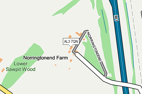 AL3 7QN map - OS OpenMap – Local (Ordnance Survey) AL3 7QN map - OS OpenMap – Local (Ordnance Survey)
