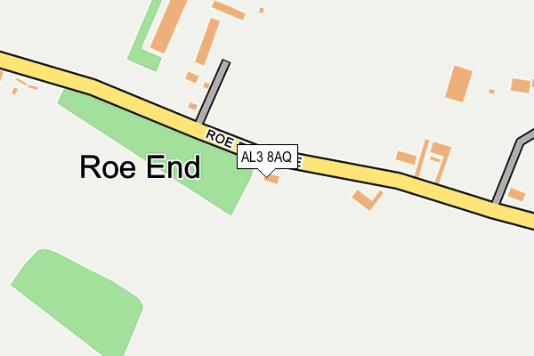 AL3 8AQ map - OS OpenMap – Local (Ordnance Survey) AL3 8AQ map - OS OpenMap – Local (Ordnance Survey)