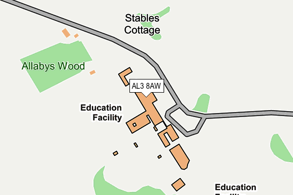 AL3 8AW map - OS OpenMap – Local (Ordnance Survey) AL3 8AW map - OS OpenMap – Local (Ordnance Survey)