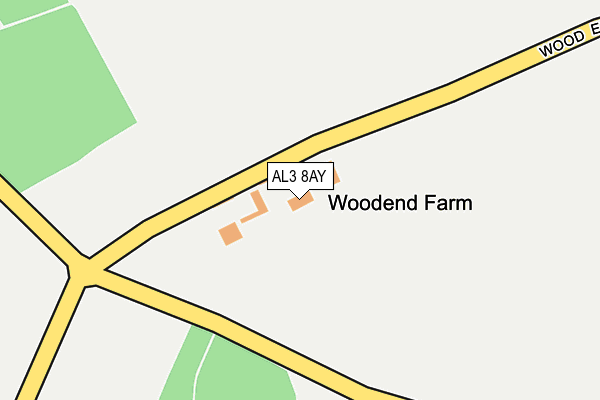 AL3 8AY map - OS OpenMap – Local (Ordnance Survey) AL3 8AY map - OS OpenMap – Local (Ordnance Survey)