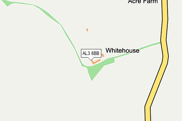 AL3 8BB map - OS OpenMap – Local (Ordnance Survey) AL3 8BB map - OS OpenMap – Local (Ordnance Survey)