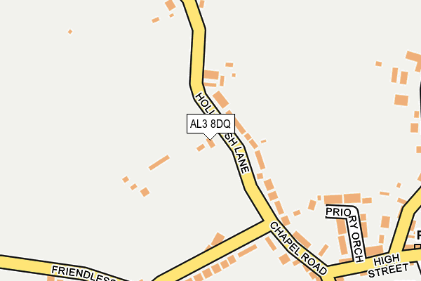 AL3 8DQ map - OS OpenMap – Local (Ordnance Survey) AL3 8DQ map - OS OpenMap – Local (Ordnance Survey)