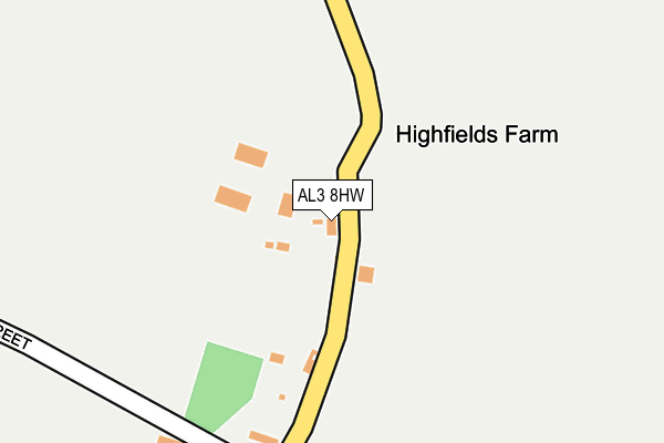 AL3 8HW map - OS OpenMap – Local (Ordnance Survey) AL3 8HW map - OS OpenMap – Local (Ordnance Survey)