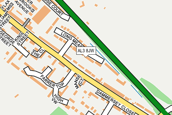 AL3 8JW map - OS OpenMap – Local (Ordnance Survey) AL3 8JW map - OS OpenMap – Local (Ordnance Survey)