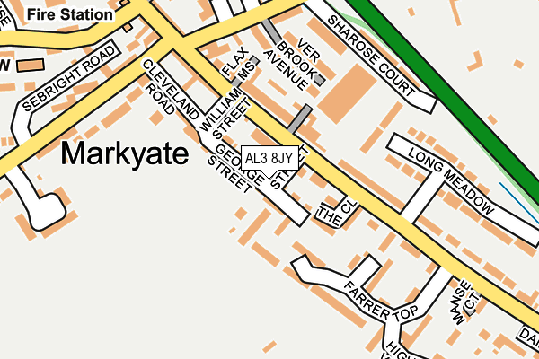AL3 8JY map - OS OpenMap – Local (Ordnance Survey) AL3 8JY map - OS OpenMap – Local (Ordnance Survey)
