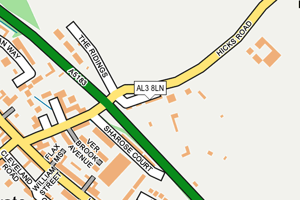 AL3 8LN map - OS OpenMap – Local (Ordnance Survey) AL3 8LN map - OS OpenMap – Local (Ordnance Survey)