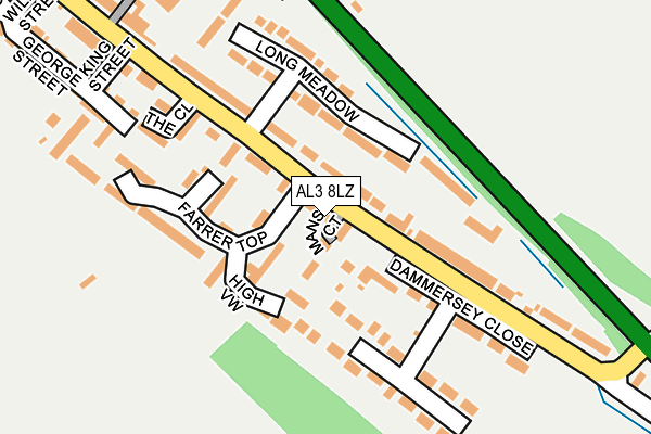AL3 8LZ map - OS OpenMap – Local (Ordnance Survey) AL3 8LZ map - OS OpenMap – Local (Ordnance Survey)