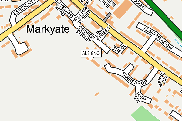 AL3 8NQ map - OS OpenMap – Local (Ordnance Survey) AL3 8NQ map - OS OpenMap – Local (Ordnance Survey)