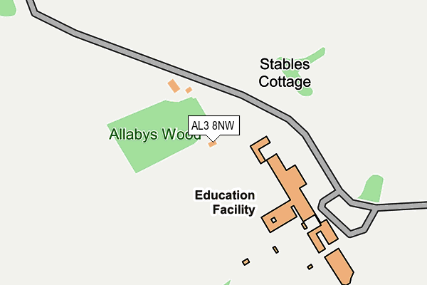 AL3 8NW map - OS OpenMap – Local (Ordnance Survey)