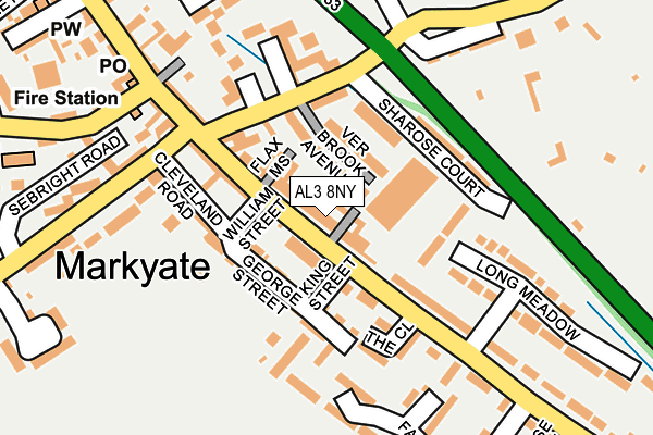 AL3 8NY map - OS OpenMap – Local (Ordnance Survey) AL3 8NY map - OS OpenMap – Local (Ordnance Survey)