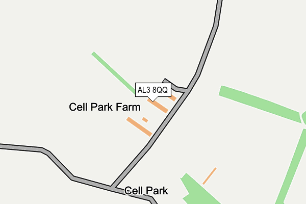 AL3 8QQ map - OS OpenMap – Local (Ordnance Survey) AL3 8QQ map - OS OpenMap – Local (Ordnance Survey)