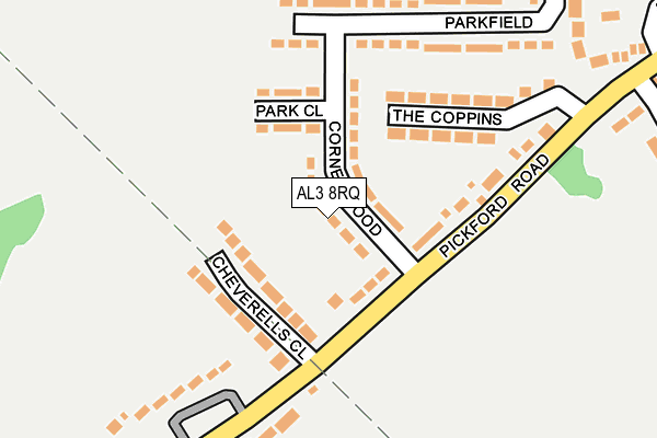 AL3 8RQ map - OS OpenMap – Local (Ordnance Survey) AL3 8RQ map - OS OpenMap – Local (Ordnance Survey)