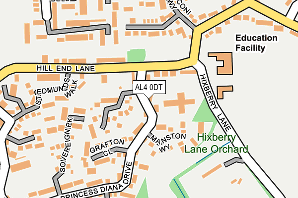 AL4 0DT map - OS OpenMap – Local (Ordnance Survey) AL4 0DT map - OS OpenMap – Local (Ordnance Survey)