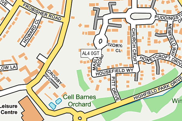 AL4 0GT map - OS OpenMap – Local (Ordnance Survey) AL4 0GT map - OS OpenMap – Local (Ordnance Survey)