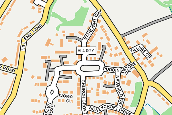 AL4 0GY map - OS OpenMap – Local (Ordnance Survey) AL4 0GY map - OS OpenMap – Local (Ordnance Survey)