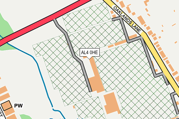 AL4 0HE map - OS OpenMap – Local (Ordnance Survey) AL4 0HE map - OS OpenMap – Local (Ordnance Survey)
