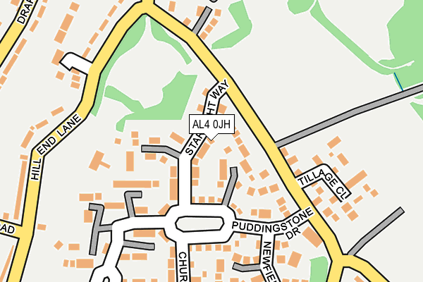AL4 0JH map - OS OpenMap – Local (Ordnance Survey) AL4 0JH map - OS OpenMap – Local (Ordnance Survey)