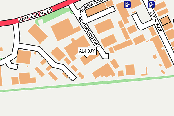 AL4 0JY map - OS OpenMap – Local (Ordnance Survey) AL4 0JY map - OS OpenMap – Local (Ordnance Survey)