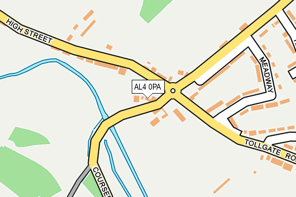 AL4 0PA map - OS OpenMap – Local (Ordnance Survey) AL4 0PA map - OS OpenMap – Local (Ordnance Survey)