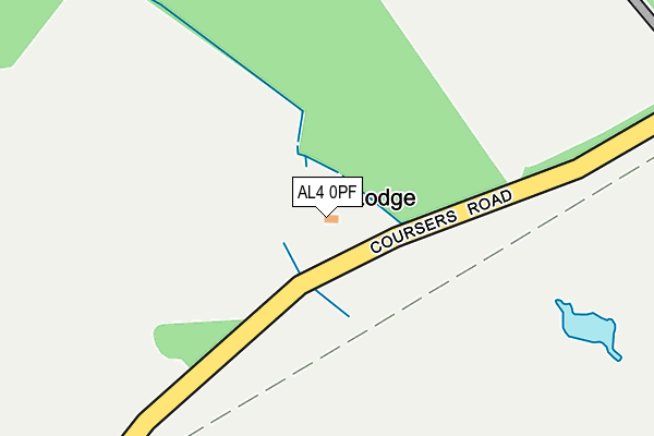 AL4 0PF map - OS OpenMap – Local (Ordnance Survey) AL4 0PF map - OS OpenMap – Local (Ordnance Survey)