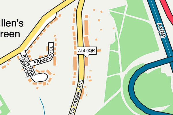 AL4 0QR map - OS OpenMap – Local (Ordnance Survey) AL4 0QR map - OS OpenMap – Local (Ordnance Survey)