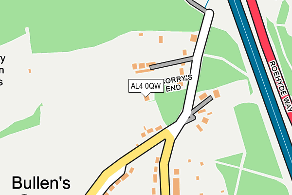AL4 0QW map - OS OpenMap – Local (Ordnance Survey) AL4 0QW map - OS OpenMap – Local (Ordnance Survey)