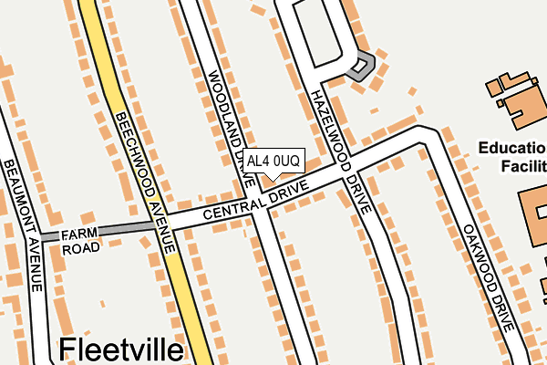 AL4 0UQ map - OS OpenMap – Local (Ordnance Survey)