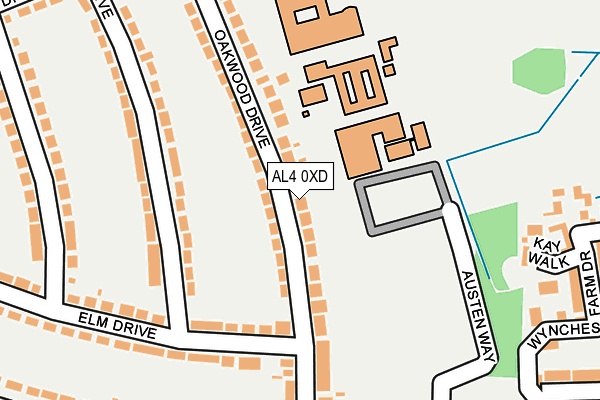 AL4 0XD map - OS OpenMap – Local (Ordnance Survey) AL4 0XD map - OS OpenMap – Local (Ordnance Survey)